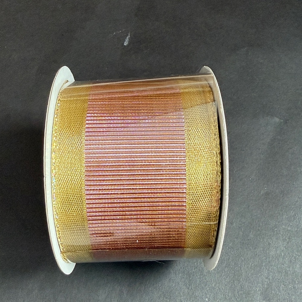 Bundle Of 8 New Decorative Fall / Holiday Wired Ribbon. Size 2.5” 10 Yards - Picture 3 of 8